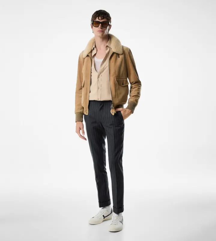 CASHMERE SUEDE BLOUSON SAND online